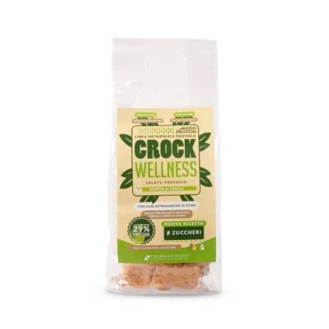 Pharmabiogen Crock Wellness 80g Patate e Rosmarino con Olio Extra Vergine di Oliva per Snack Zero