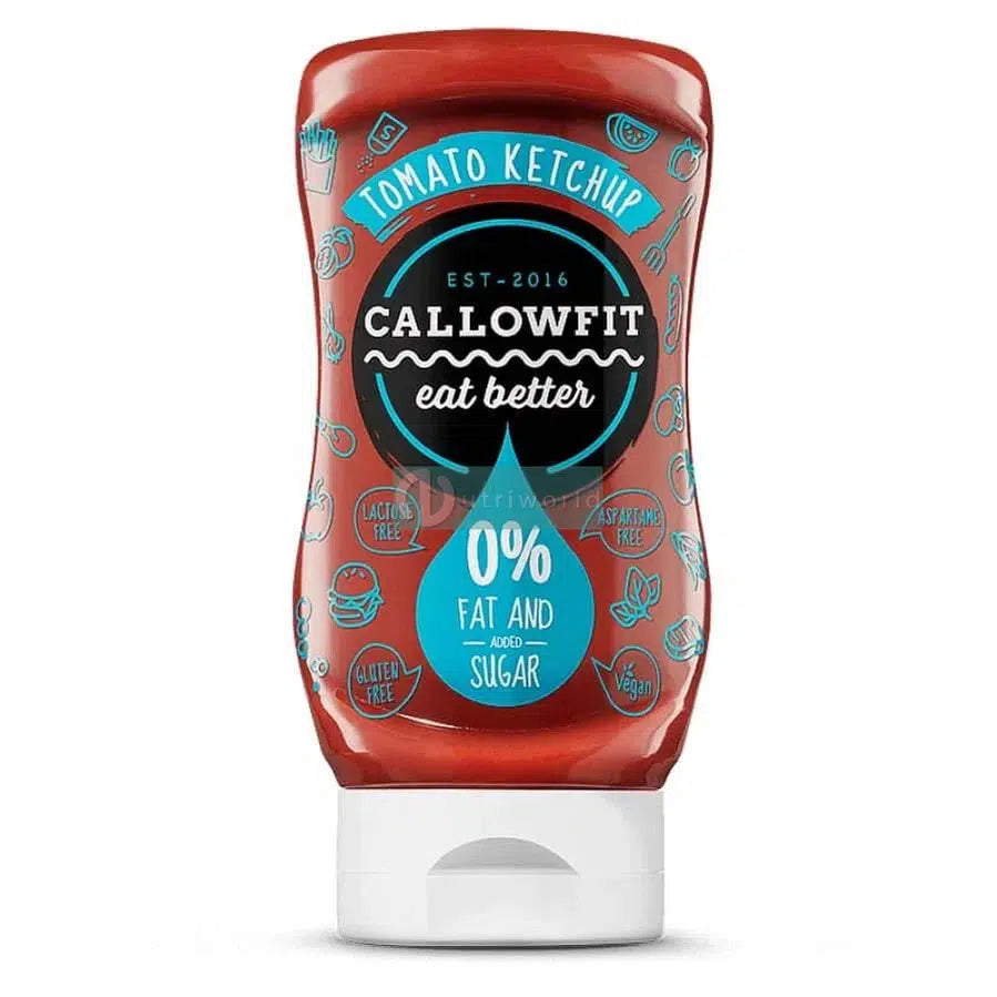 Callowfit Tomato Ketchup 300ml Salsa Zero Condimento Senza Zuccheri e Grassi-NutriWorld.it