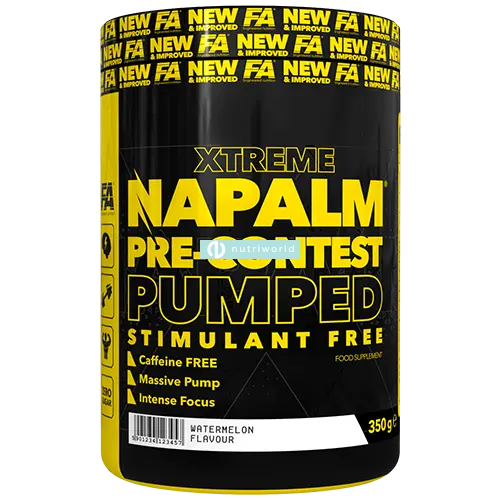 FA Xtreme Napalm Pre-Contest Pumped No Stimulant 350 g Mango Lemon Mango Limone Pre-Workout in Polvere Senza Stimolanti Fitness Authority
