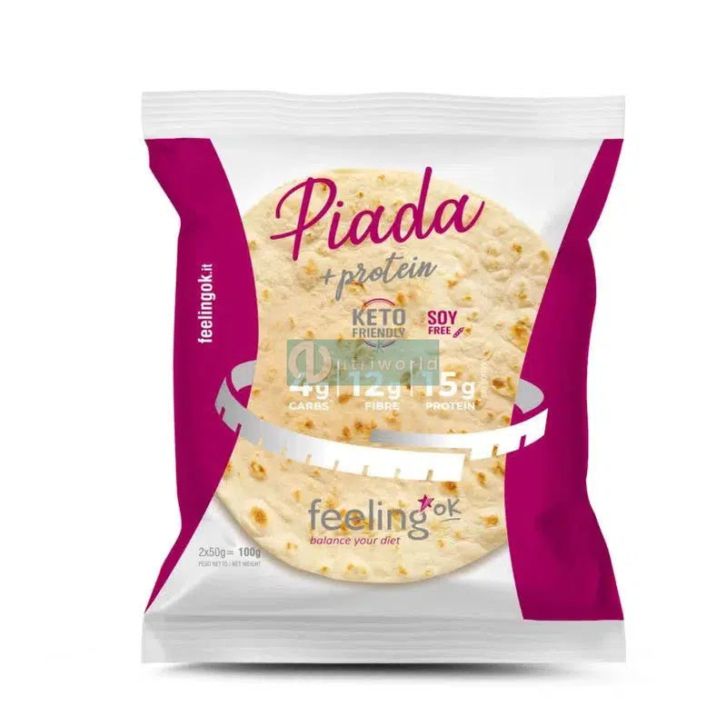 Feeling Ok Piada Start 100g Piadina Proteica Zero per Snack e Cena-NutriWorld.it