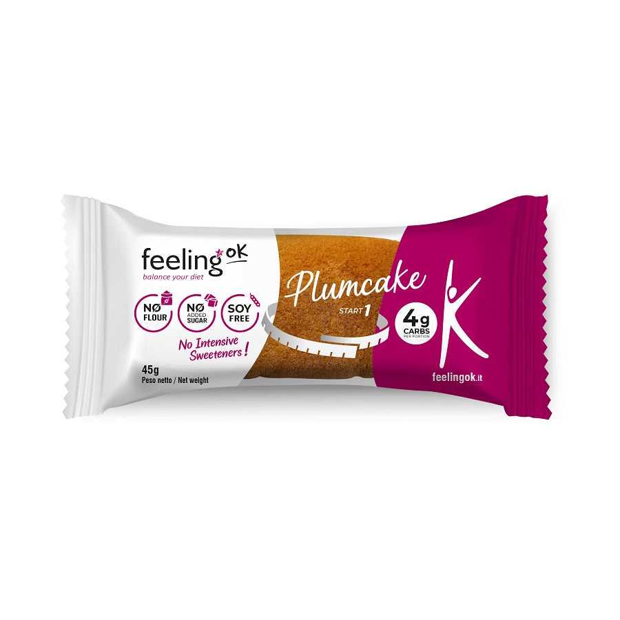 Feeling Ok Plumcake Start 45 g Arancia Brioche per Colazione e Snack Keto NutriWorld.it