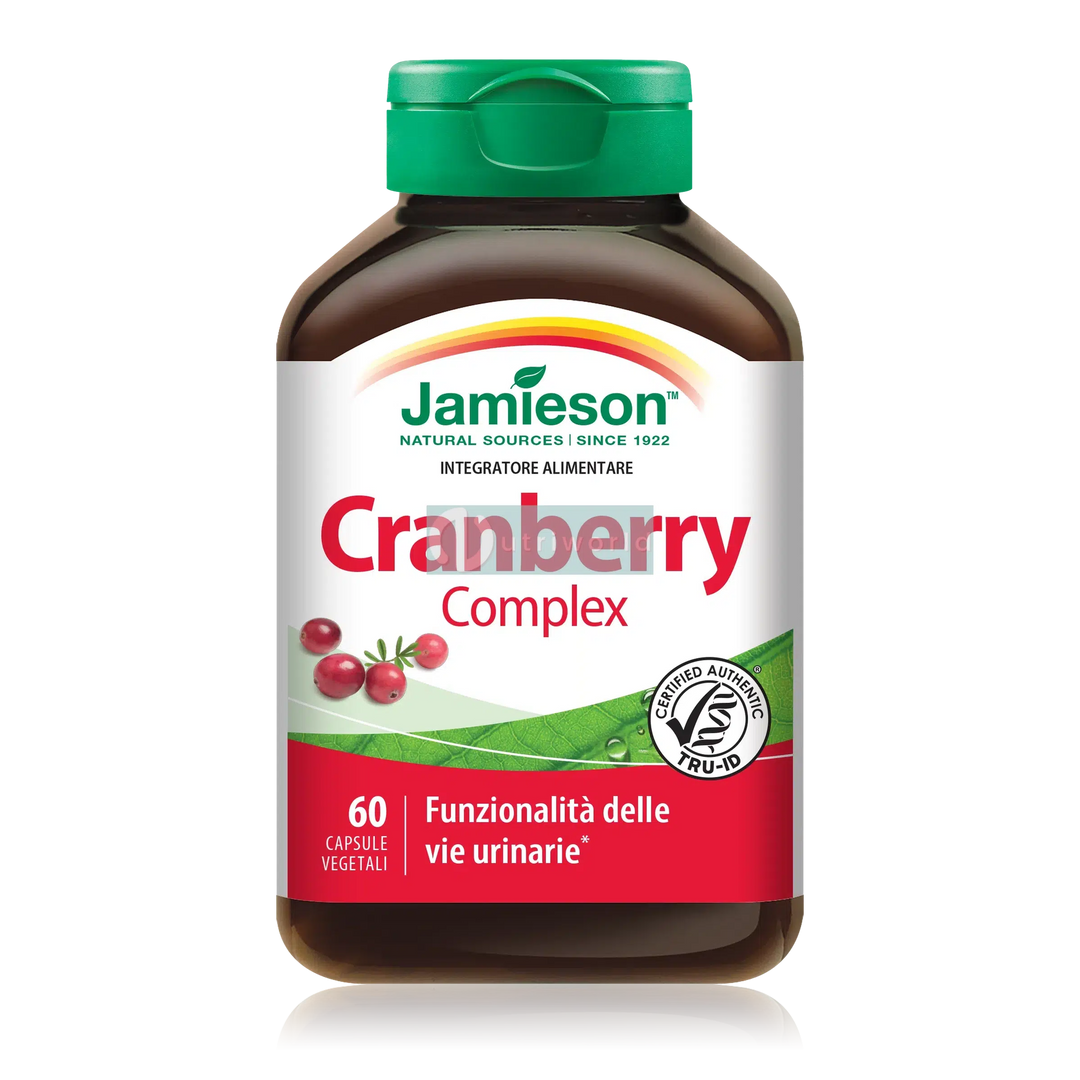 Jamieson Cranberry Complex 60 Capsule Vegetali Mirtillo Rosso per Eliminare i Liquidi-NutriWorld.it
