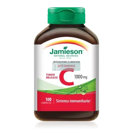 Jamieson Vitamina C 1000 100 Compresse Lento Rilascio per Energia e Difese Naturali-NutriWorld.it