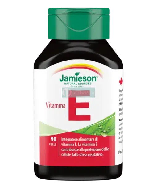 Jamieson Vitamina E 90 Perle Softgels Antiossidante Completamente Naturale-NutriWorld.it
