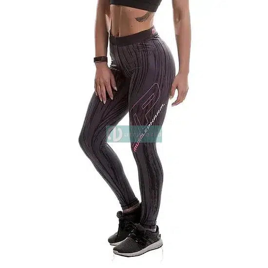 MusclePharm Length Leggings Pantalone Nero-NutriWorld.it