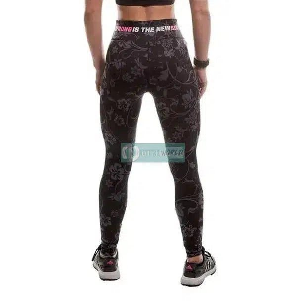 MusclePharm Length Leggins Pantalone Nero-NutriWorld.it