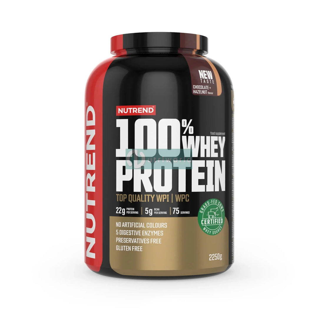 Nutrend 100% Whey Protein 2250g Concentrate e Isolate in Polvere-NutriWorld.it