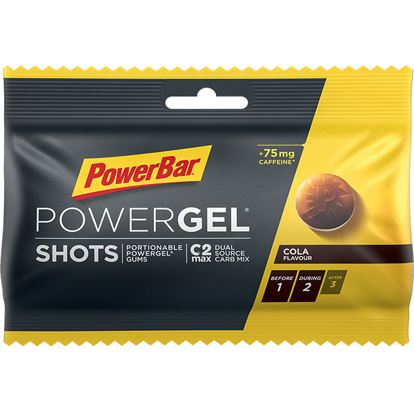 PowerBar Power Gel Shots 60 gr Cola per Energia Rapida con Caffeina PowerBar