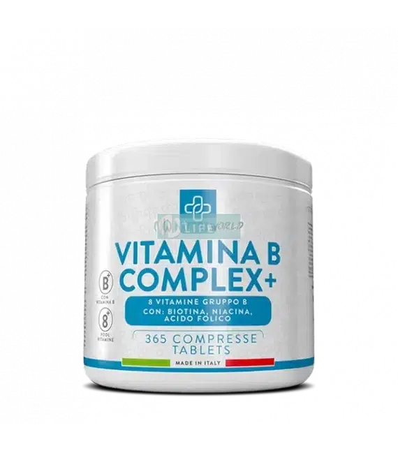 PiuLife Vitamina B Complex 365 Compresse Multivitaminico del Gruppo B-NutriWorld.it