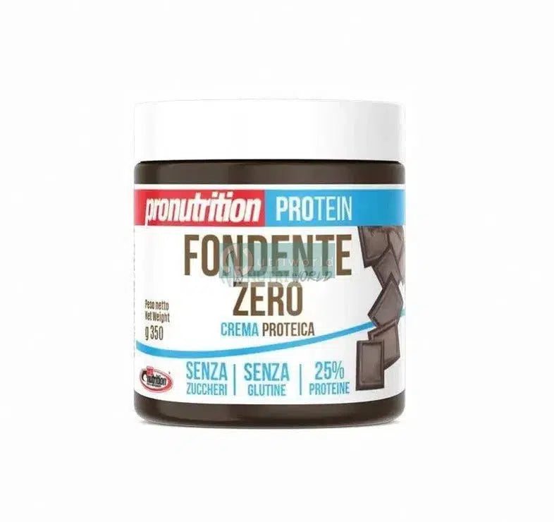 Pronutrition Crema Proteica 350 g Fondente Zero Spalmabile Cioccolato Fondente Senza Zuccheri per Colazione e Snack-NutriWorld.it