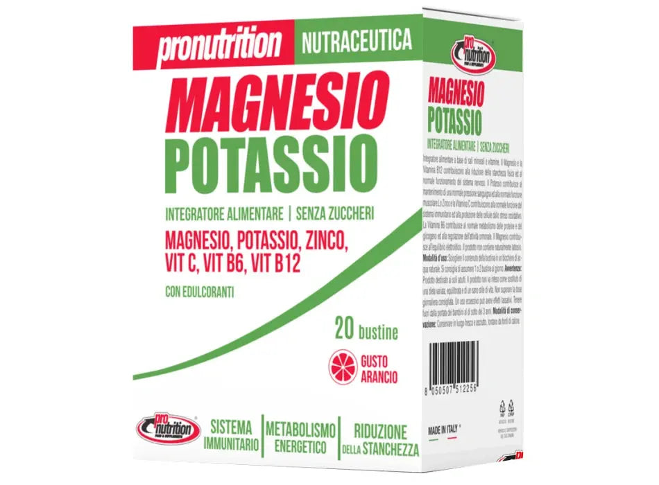Pronutrition Magnesio Potassio Minerali in Bustine da 20 Arancia Rossa