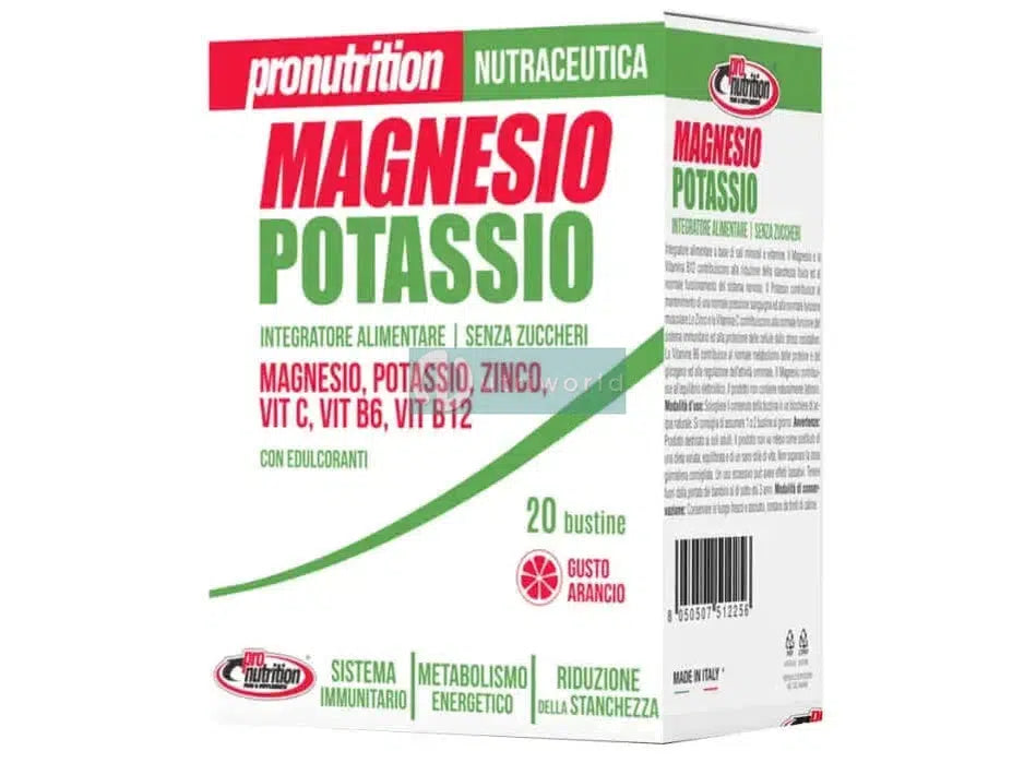 Pronutrition Magnesio Potassio in Bustine da 20 Minerali Arancia Rossa-NutriWorld.it