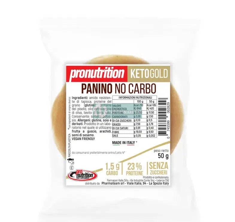 Pronutrition Panino Keto Nocarb Classico 50 g Panino Bianco Zero Keto-NutriWorld.it