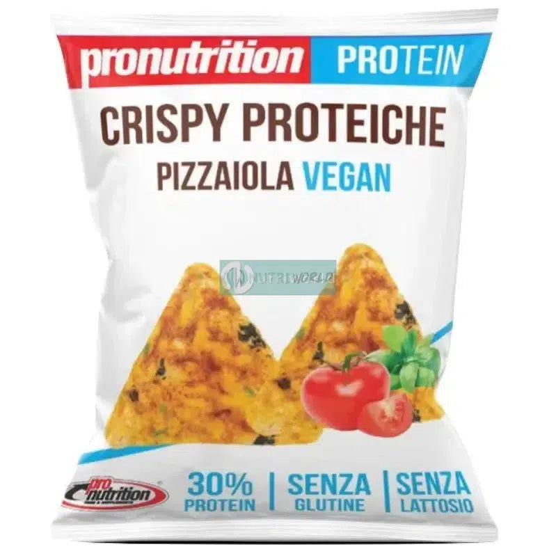 Pronutrition Protein Crispy 60 g Pizzaiola Vegan Proteiche Patatine con Ridotti Zuccheri e Grassi Senza Glutine e Lattosio-NutriWorld.it