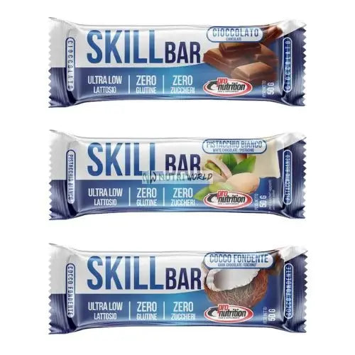Pronutrition Skill Bar 50g Cocco Fondente Proteica Senza Zuccheri per Snack e Recupero