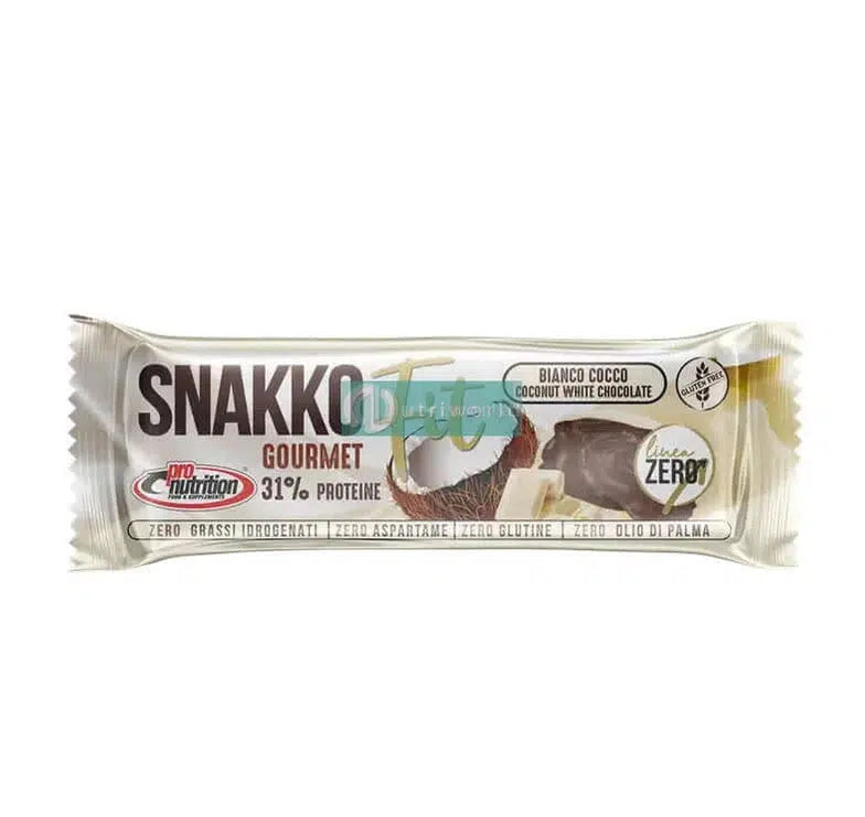 Pronutrition Snakko Fit 30g Bianco Cocco Barretta Proteica Wafer Zero Snack Keto-NutriWorld.it