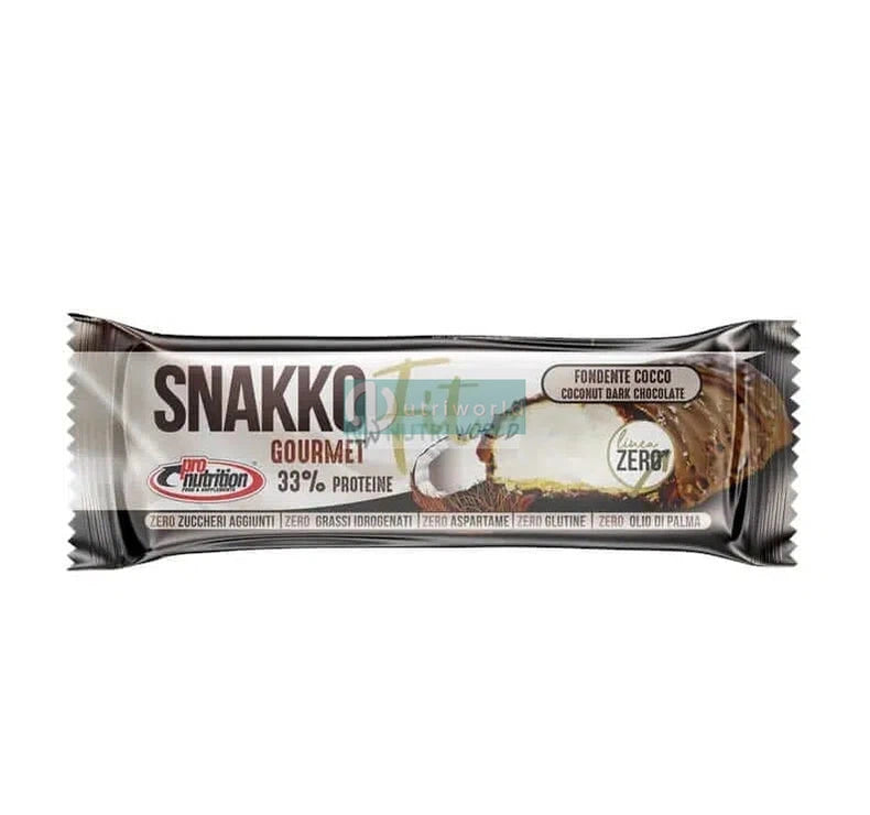 Pronutrition Snakko Fit 30g Fondente Cocco Barretta Proteica Wafer Zero Snack Keto-NutriWorld.it