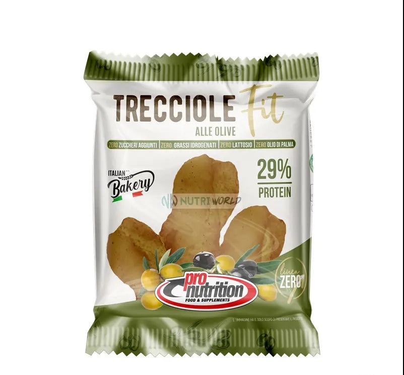Pronutrition Trecciole Proteiche Fit 30 g Olive Snack Salato da forno Zero Zuccheri Pronutrition