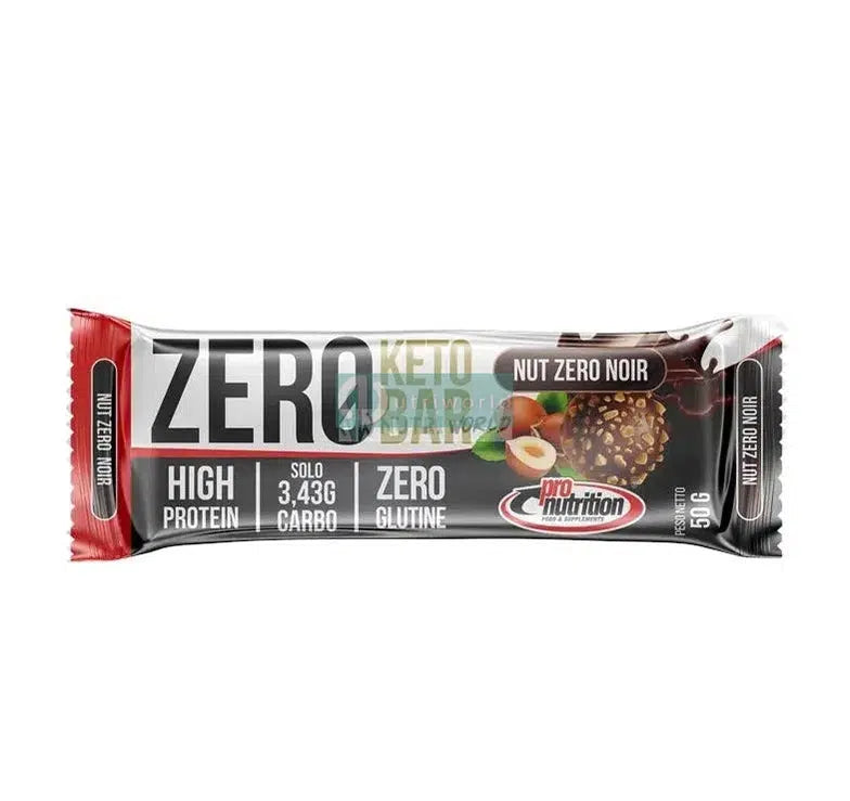 Pronutrition Zero Keto Bar 50g Nut Zero Noir Barretta Proteica Pasto Sostitutivo Snack-NutriWorld.it