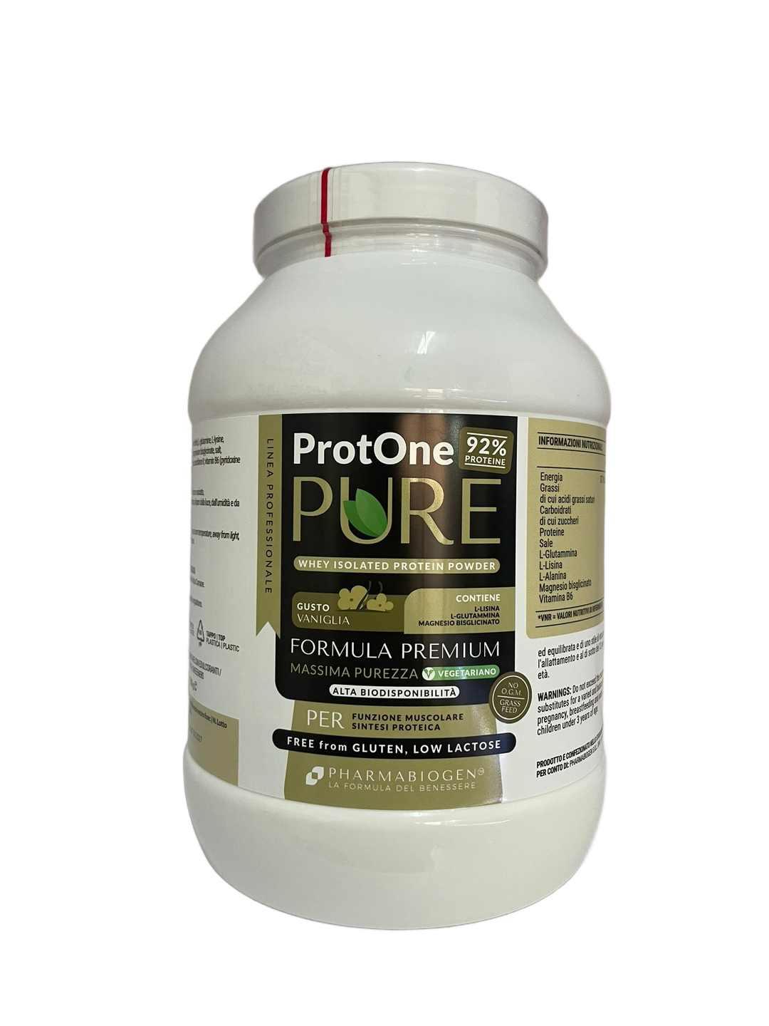 Pharmabiogen ProtOne Pure 700g Vaniglia Proteine Isolate in Polvere per Massa e Recupero