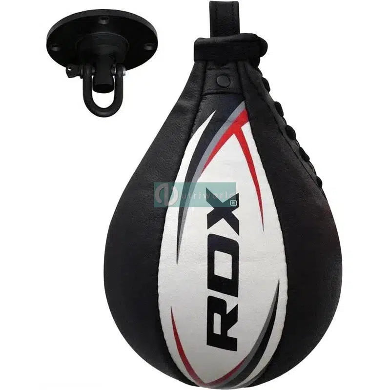 Rdx Speed Ball Leather Multi White/Red-NutriWorld.it