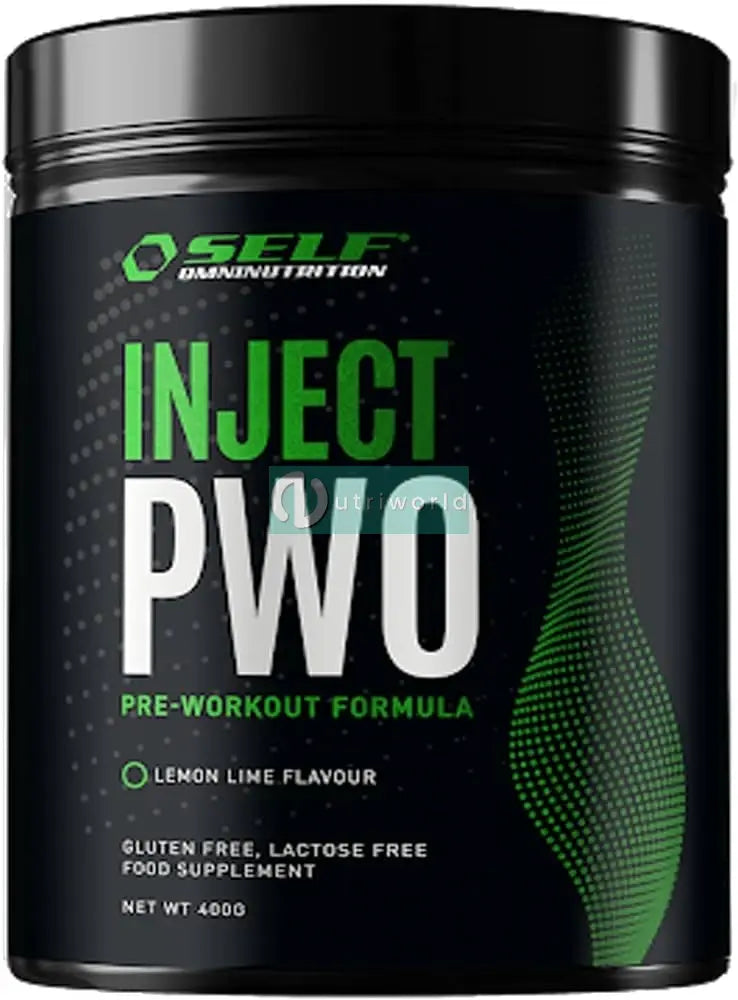 Self Omninutrition Inject Pwo 400 g Lemon Lime Limone Pre-Workout in Polvere con Caffeina Self Omninutrition