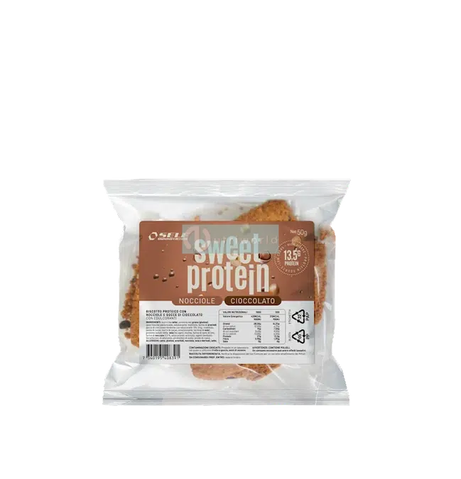 Self Omninutrition Sweet Protein 50g Nocciole Cioccolato Biscotto Proteico Zero da Caffè o Colazione Keto-NutriWorld.it