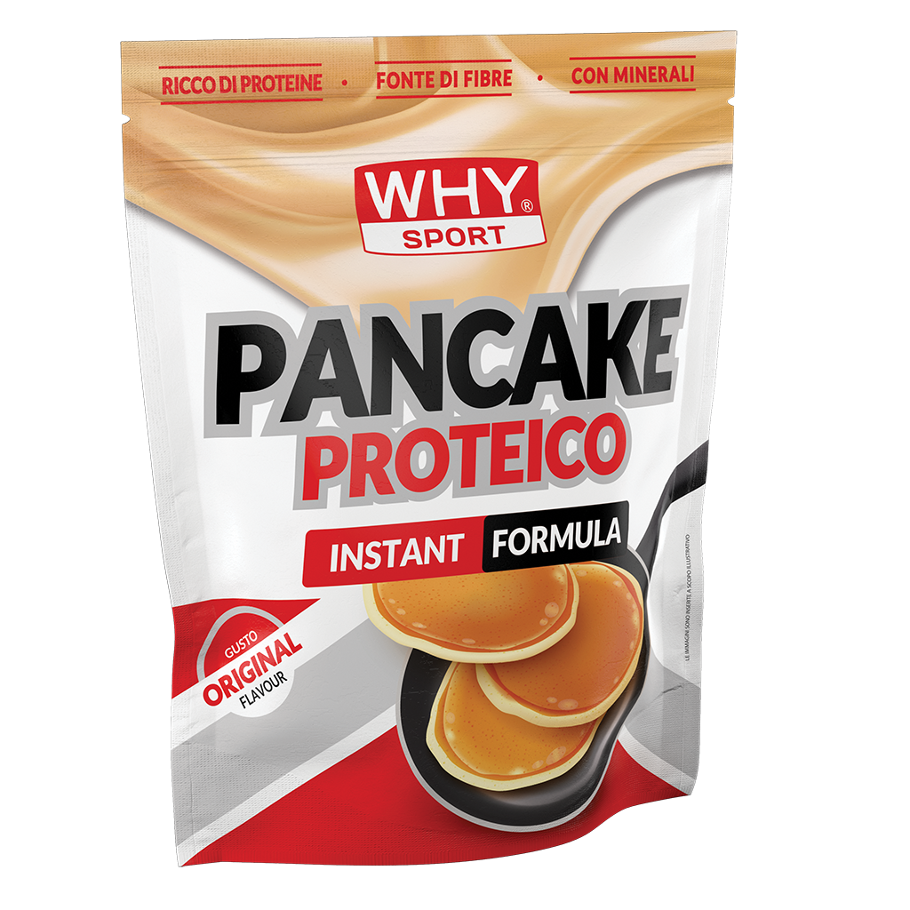 Why Sport Pancake Proteico 1 kg Original in Polvere con Fibre e Minerali per Colazione e Spuntino