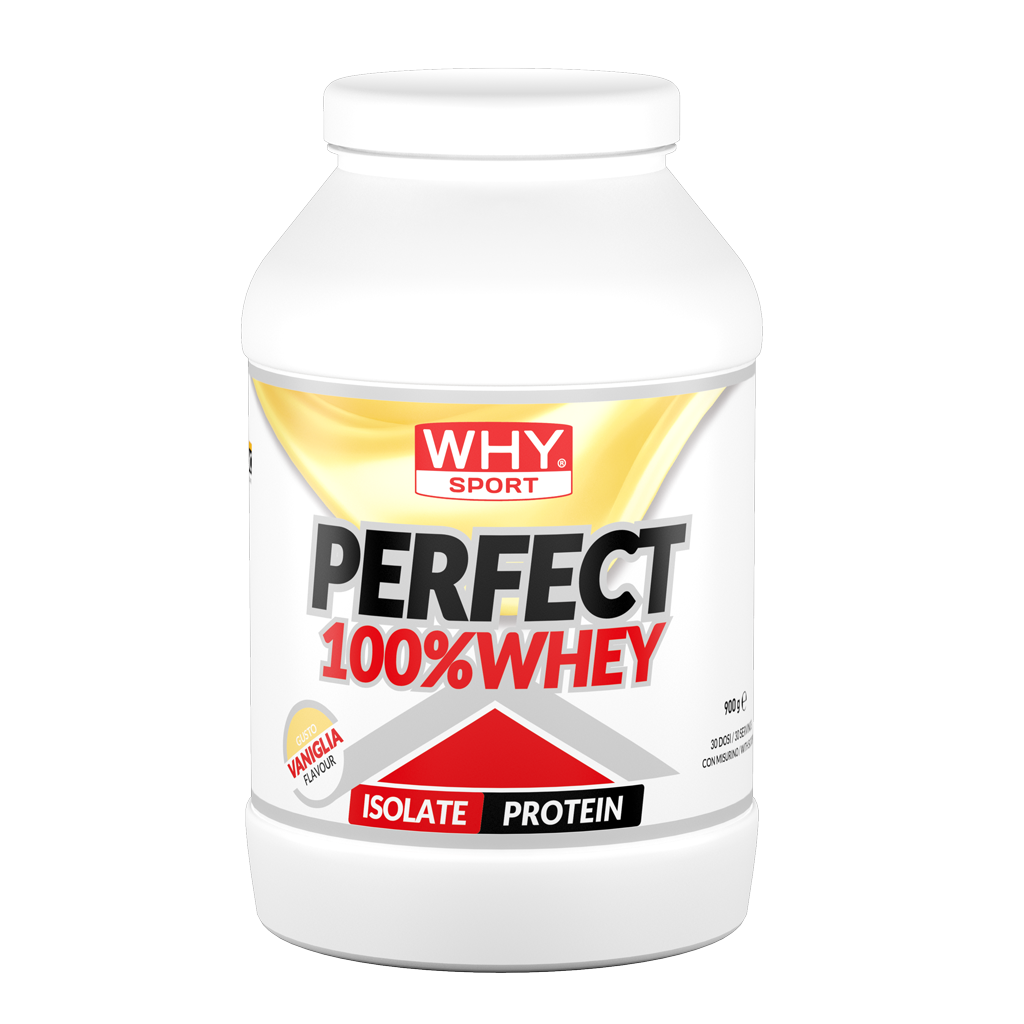Why Sport Perfect 100% Whey 900g Fior di Vaniglia Proteine Isolate in Polvere per Recupero