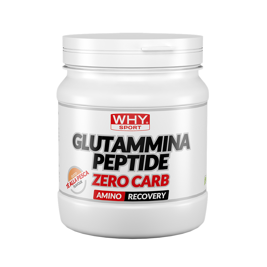 Why Sport Glutammina Peptide Zero Carb 330 g Te alla Pesca Glutammina in Polvere per Recupero Post-Workout