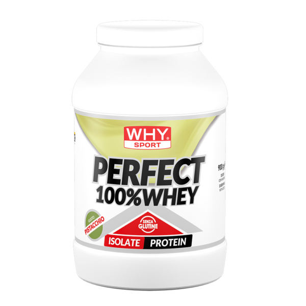 Why Sport Perfect 100% Whey 900g Pistacchio Proteine Isolate in Polvere per Recupero