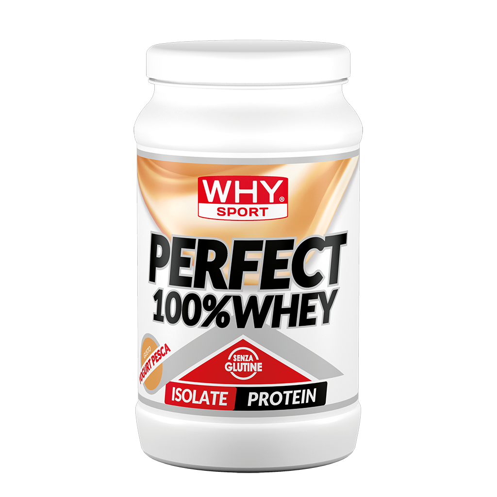 Why Sport Perfect 100% Whey 450g Yogurt Pesca Proteine Isolate in Polvere per Recupero