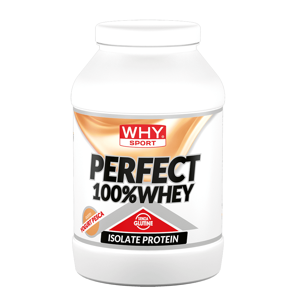 Why Sport Perfect 100% Whey 900g Yogurt Pesca Proteine Isolate in Polvere per Recupero