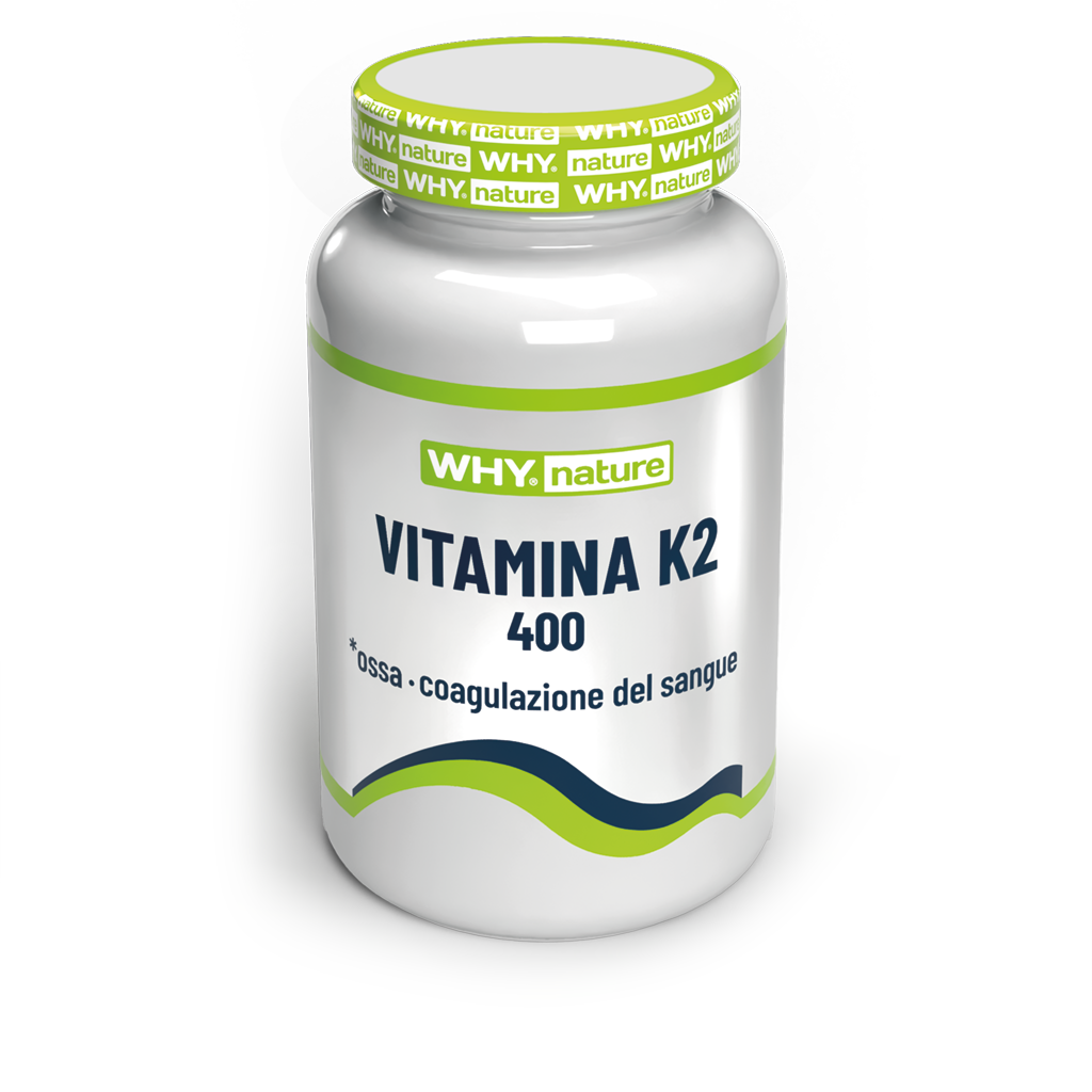 Why Nature Vitamina K2 400 UI 60cpr per Ossa, Energia e Vitalita&