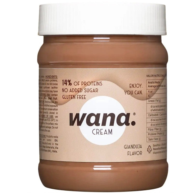 Wana Cream 250g Gianduia Crema Spalmabile Proteica Zero Keto per Colazione o Spuntino Pronutrition