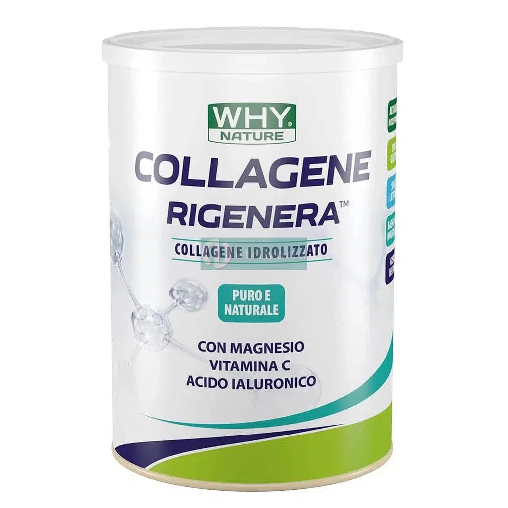 Why Nature Collagene Rigenera 330 g In Polvere per Pelle Ossa e Cartilagini-NutriWorld.it