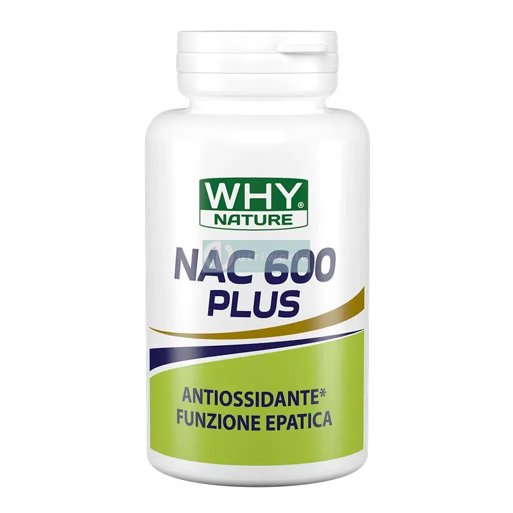 Why Nature Nac 600 Plus 60 Compresse con Colina Antiossidante Naturale Glutatione-NutriWorld.it