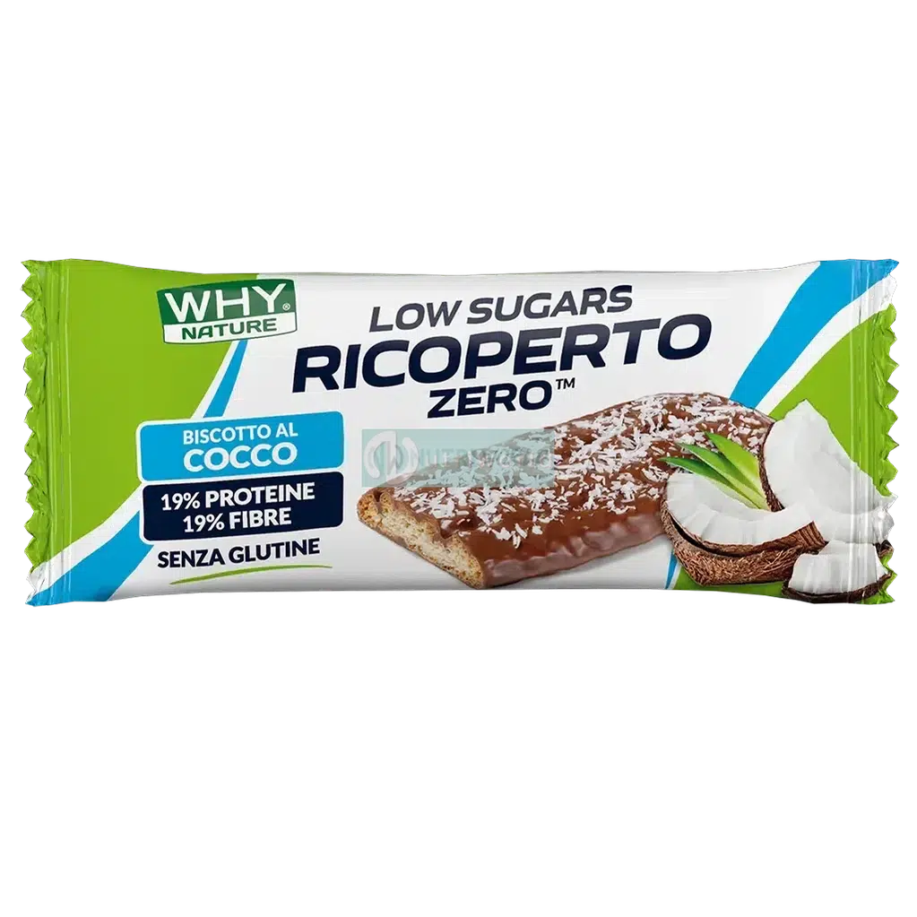 Why Nature Ricoperto Zero 25g Cocco Proteico Senza Zuccheri per Snack-NutriWorld.it