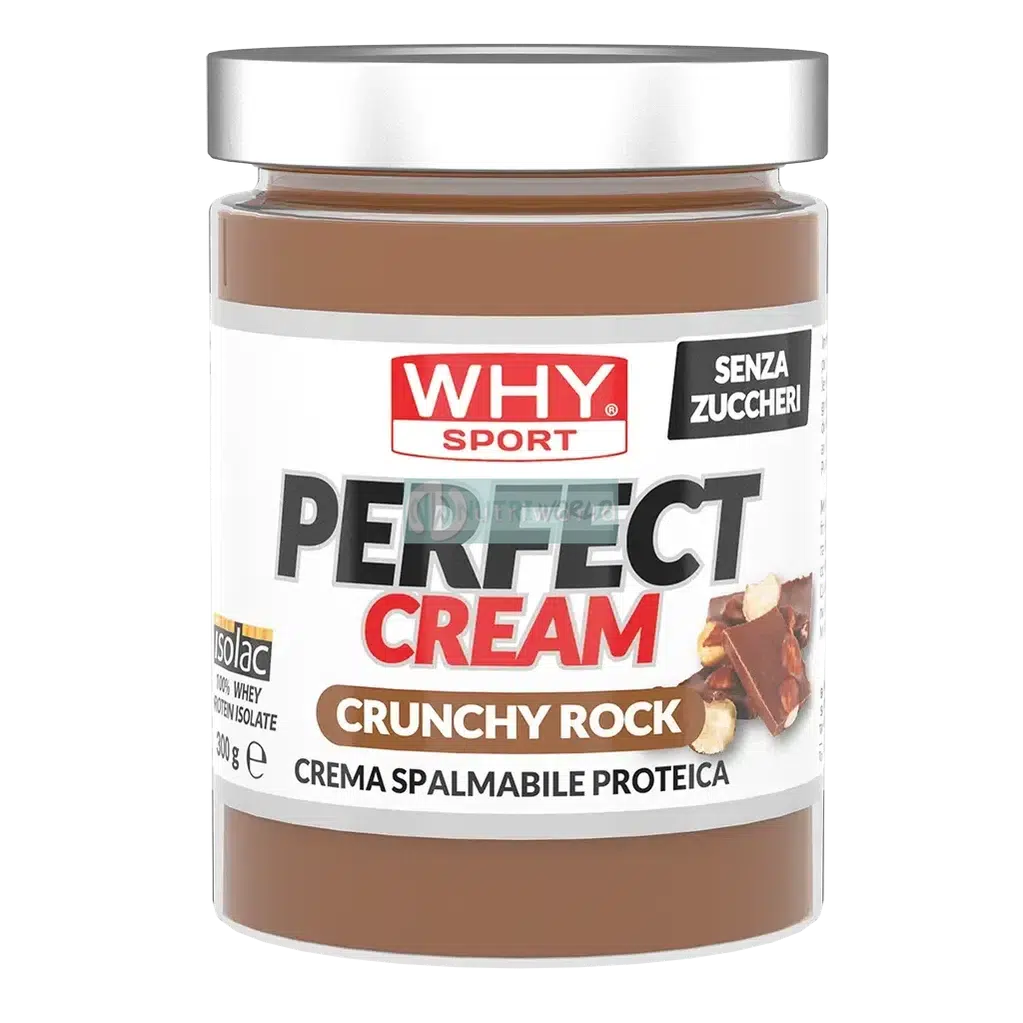 Why Sport Perfect Cream 300 g Crunchy Rock Nocciola Crema Spalmabile Proteica Zero per Colazione e Snack-NutriWorld.it