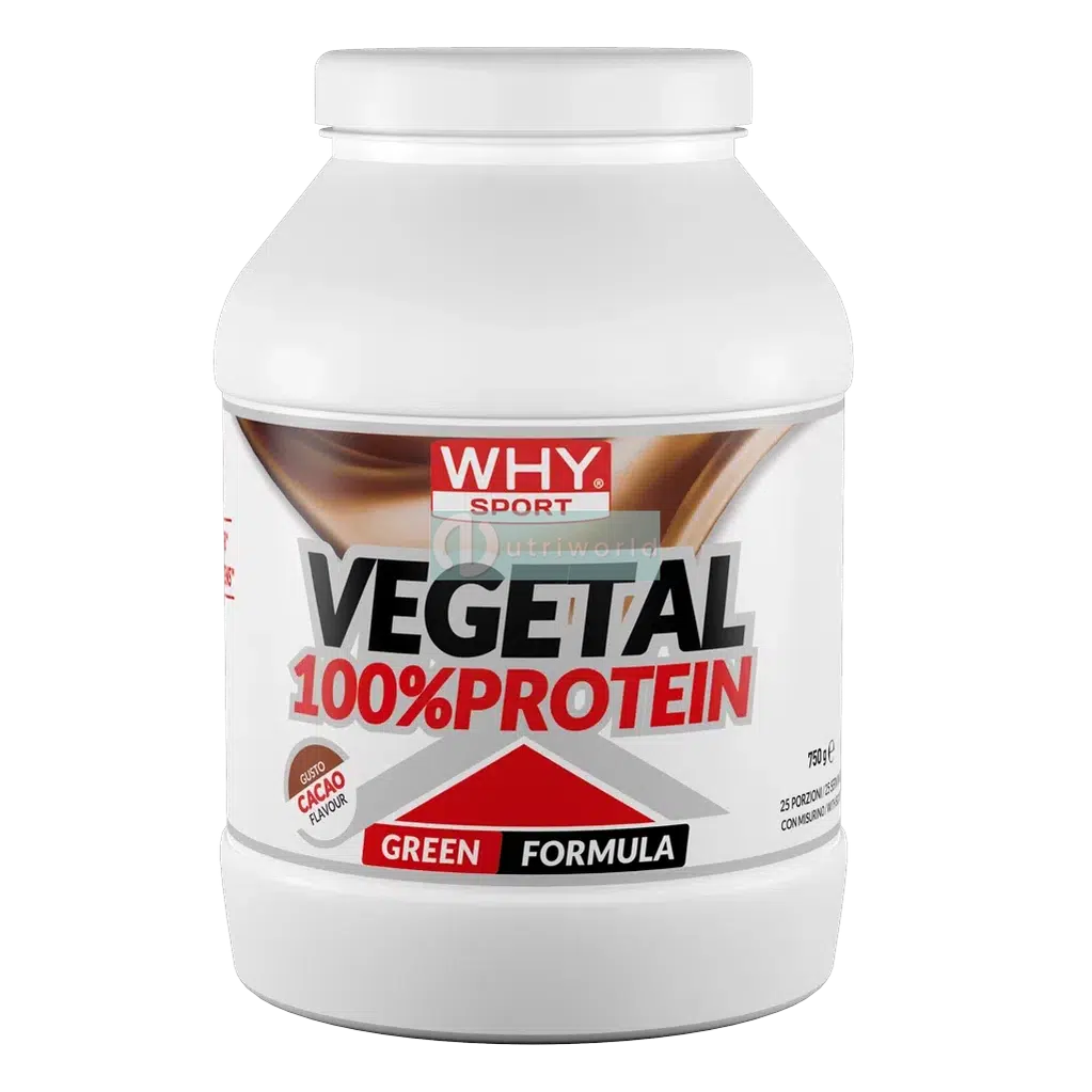 Why Sport Vegetal 100 Protein 750 g Cioccolato Cacao Isolate in Polvere Vegetali-NutriWorld.it