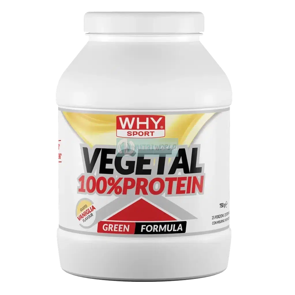 Why Sport Vegetal 100 Protein 750 g Vaniglia Isolate in Polvere Vegetali-NutriWorld.it
