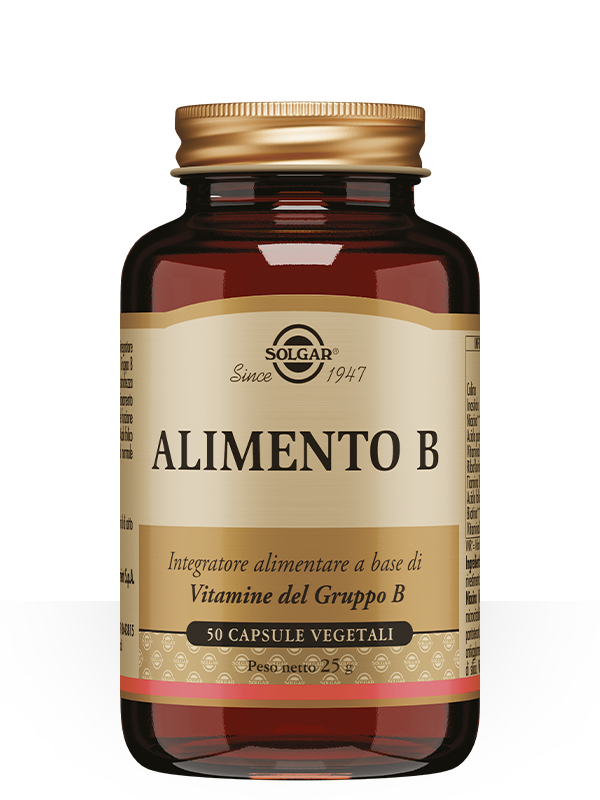 Solgar Alimento B 50 Capsule Vegetali a base di Vitamine del Gruppo B per Energia
