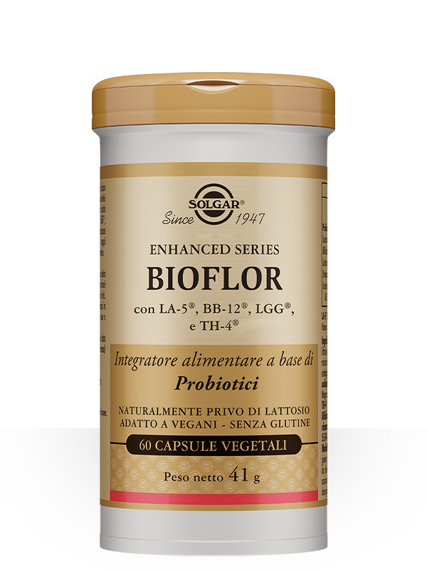 Solgar Bioflor 60 Capsule Vegetali con Probiotici per la normale funzione della flora intestinale