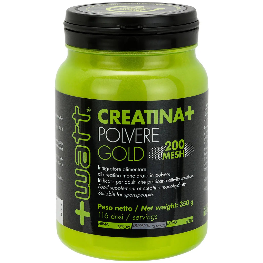 +Watt Creatina+ Gold 200 Mesh 350g Creatina in Polvere per Energia Recupero e Massa