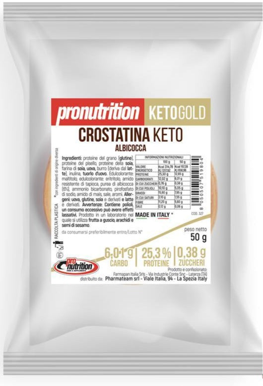 Pronutrition Crostatina Keto 50 g Albicocca Senza Zuccheri per Colazione Zero