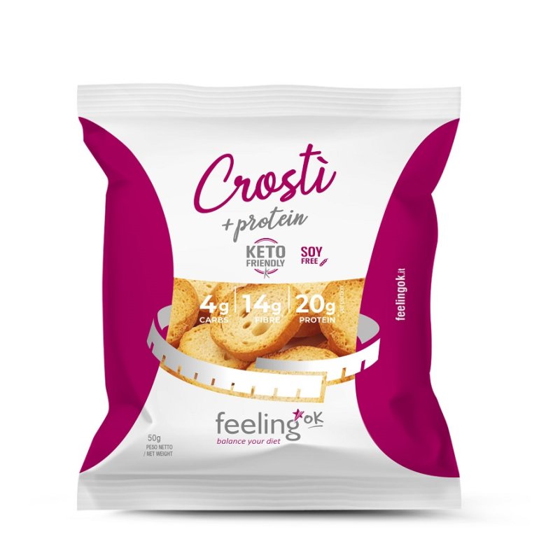 Feeling Ok Crosti Start 50 g Classic Crostini Keto per Pranzo Cena e Snack Feeling Ok