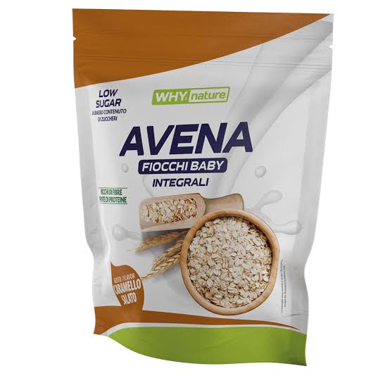Why Nature Avena Fiocchi Baby 1 kg Caramello Salato Fiocchi Integrali Low Sugar