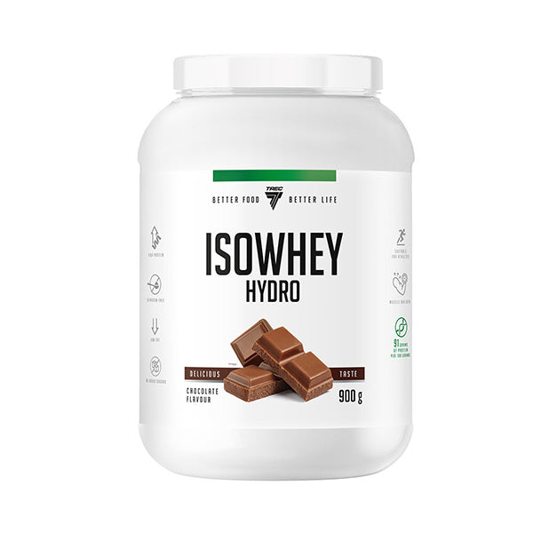 Trec IsoWhey Hydro 900g Cioccolato Proteine Isolate Idrolizzate in Polvere per Massa e Recupero
