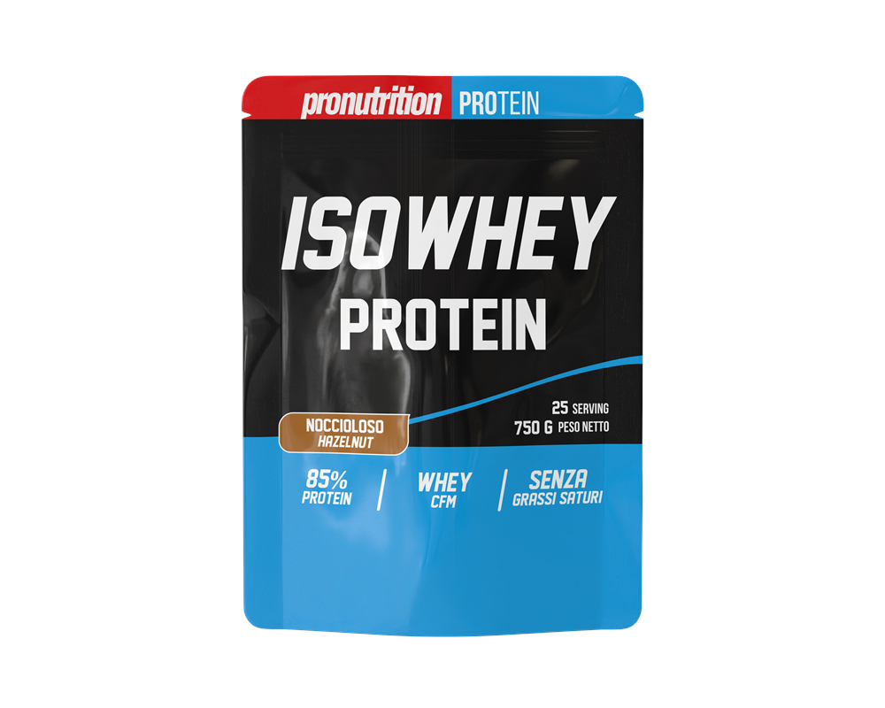 Pronutrition IsoWhey Protein 750g Noccioloso Proteine Isolate per Massa e Recupero