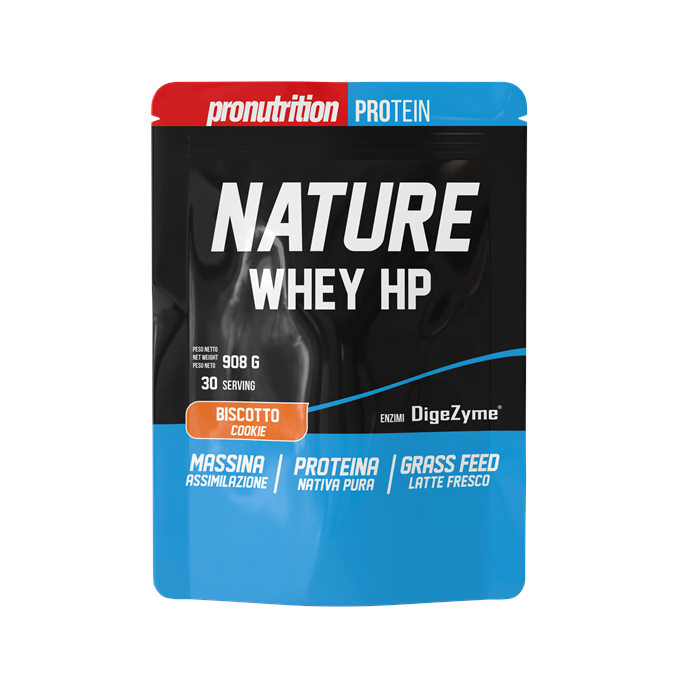 Pronutrition Natural Whey HP 908g Biscotto Proteine Isolate con Enzimi DIgestivi per Massa e Recupero